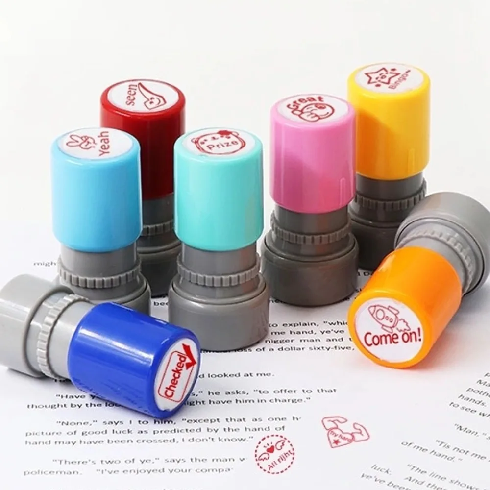 Self Inking Teacher Reward Stamp English Comment Stamp Photosensitive Seal Homework Grading Student Praise Stationery Wholesale