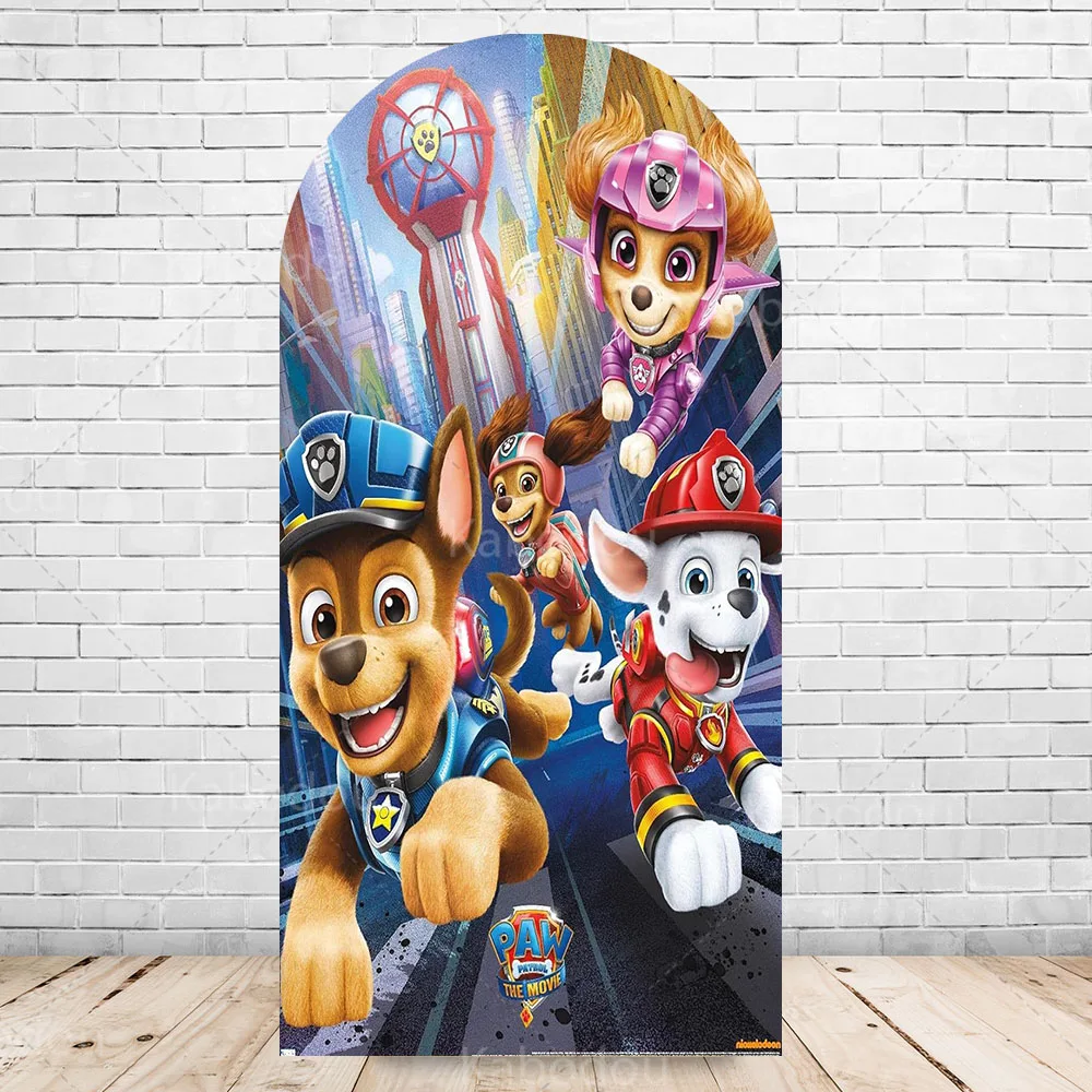 Paw Patrol Arch Backdrop For Skye Chase Girl Kid Birthday Party Decoration Wall Puppy Photography Background Photo Studio Banner
