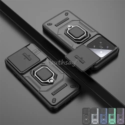Lens Sliding Window Case For Xiaomi 14 Case Xiaomi 14 Pro Cover Armor Shockproof Holder Protector Xiaomi 14 Pro