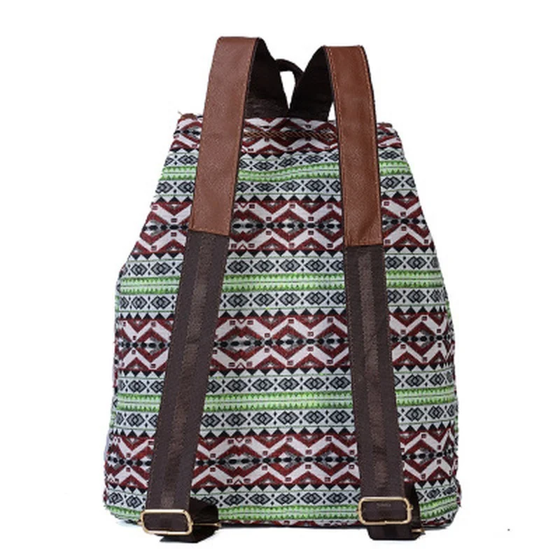 Fashion Personalized Travel Strap Small Backpack  Travel Backpack 2023 New Ethnic Pattern Backpack Canvas Women\'s Bag