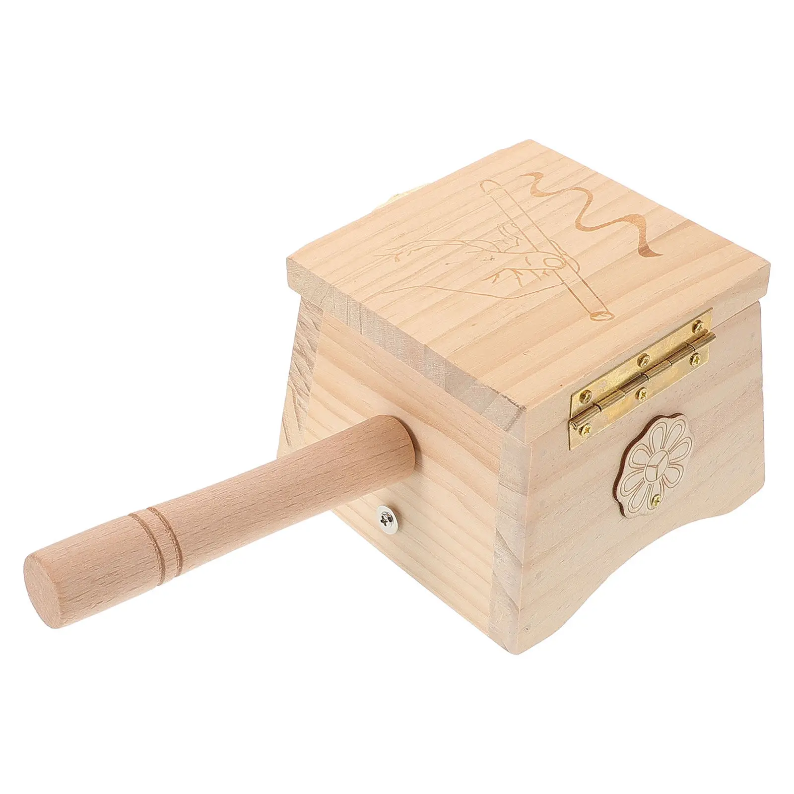 Wood Moxibustion Box Compact Stable Base Moxa Stick Holder for Abdomen Body Portable Traditional Chinese Moxibustion Device