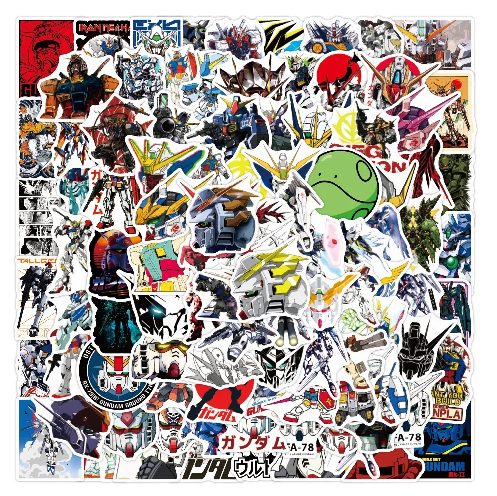 10/30/50/100PCS Classic Animation Comics GUNDAM Stickers Cool Personality Creative Decorative Skateboard Motorcycle Helmet Bike - Image 3