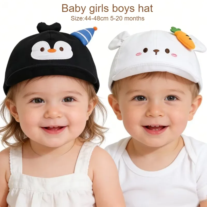

Baby Cap 44-48cm 5-20 Month Spring Summer Thin Kids Boys Girls Cute Cartoon Snapback Cap Infant Sunscreen Baseball Hat