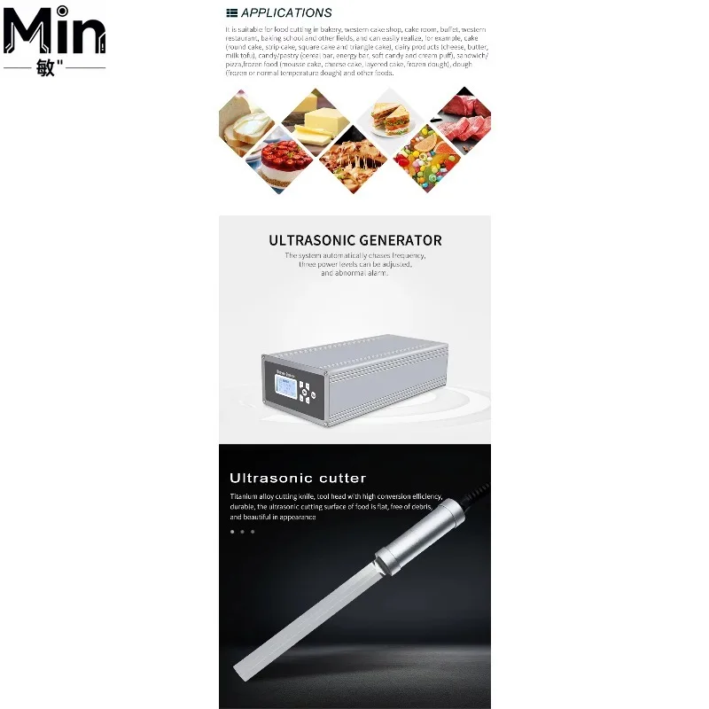 Handheld Ultrasonic Pizza Cutter Non-Stick Ultrasonic Cutting Tool for Kitchen Perfectly Cut Pizzas Cakes Dough