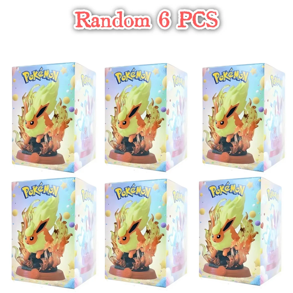 8 verschiedene Pokémon Actionfiguren Pikachu Abenteuer Eevee Blindbox Anime-Modell Desktop-Dekorationen Pokémon Spielzeug Fans Geburtstagsgeschenk
