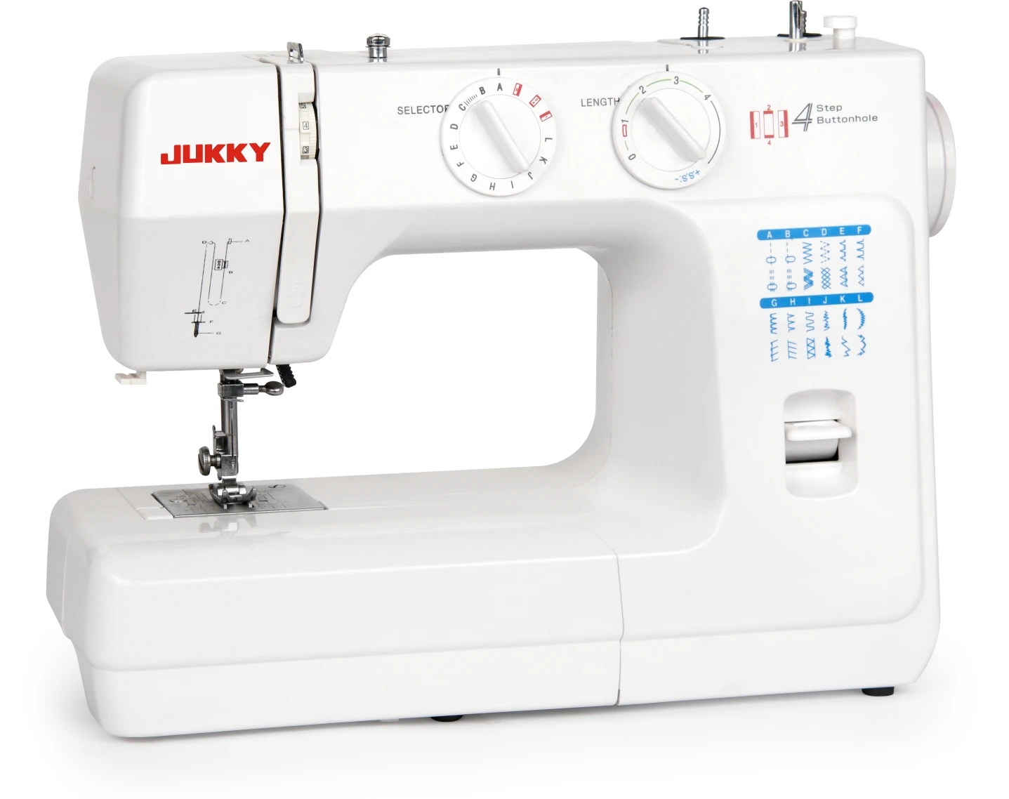 JK6224 Domestic House hold Multi-Function Sewing Machine with 24 stitches and built-in light for homeuse