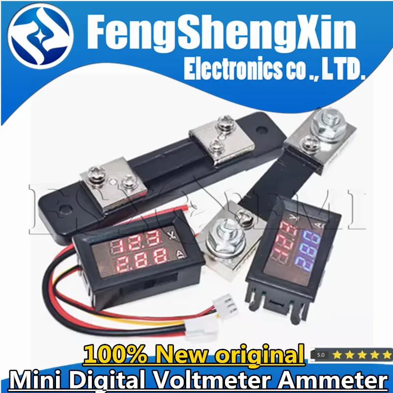 Mini Digital Voltmeter Ammeter DC 0-100V 1A 10A 50A 100A Volt Voltage Current Meter Detector Tester 0.28\