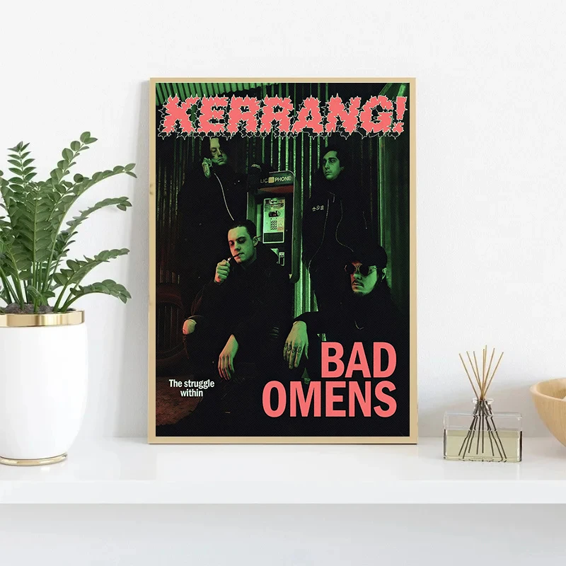 روك باند B-Bad O-Omens الملصقات والمطبوعات حائط لوح رسم صورة فنية لغرفة النادي ديكور المنزل المشجعين هدية