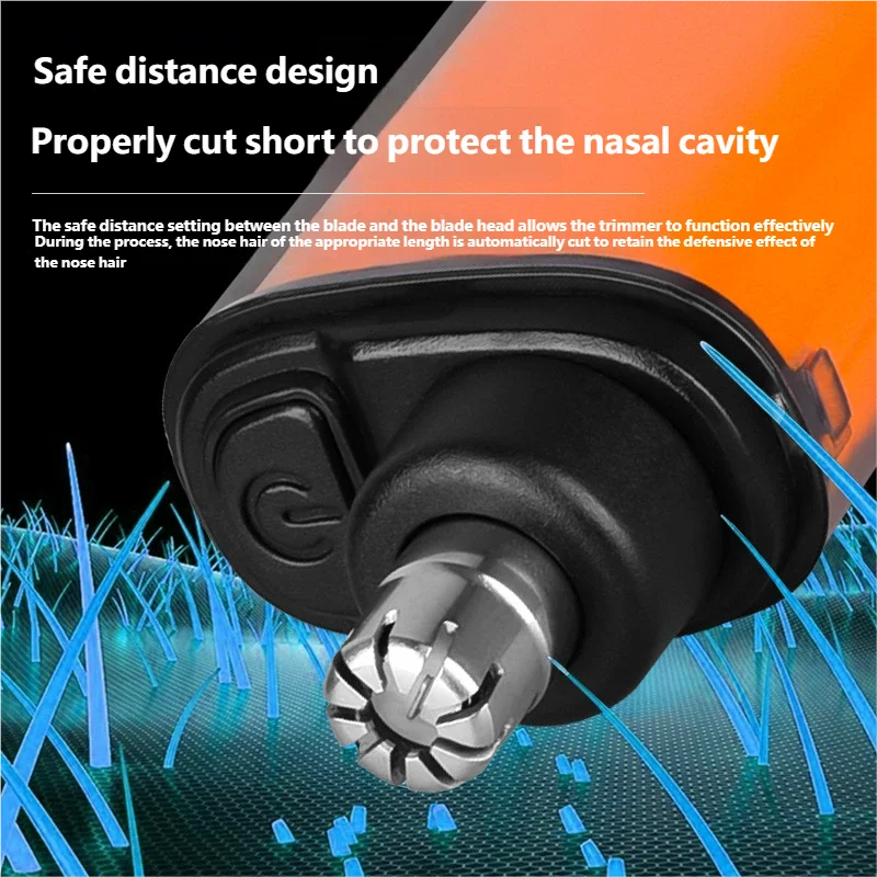 ماكينة تشذيب شعر الأنف المحمولة للأنف ماكينة تشذيب شعر الأنف والأذن الصغيرة ماكينة تشذيب الأنف المحمولة القابلة لإعادة الشحن للرجال #4