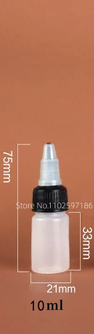 10-200 ml geperst fles semi-transparante geldop puntige neus geëxtrudeerd plastic zachte sub schilderinkt aanpassing split groothandel