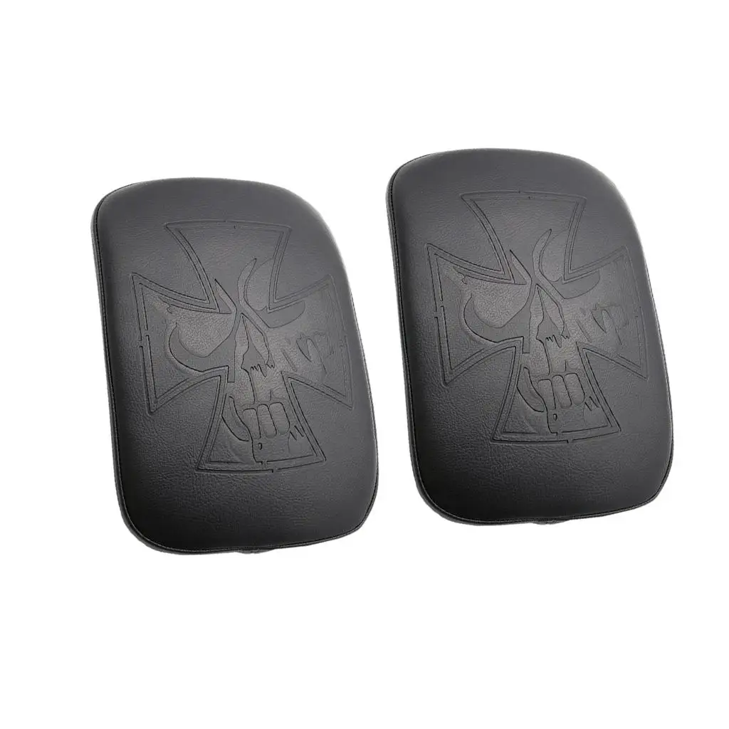 Motorcycle Rear Pillion Passenger Pad, Suitable for , for soft tail, Rectangular PU Leather Seat Pattern