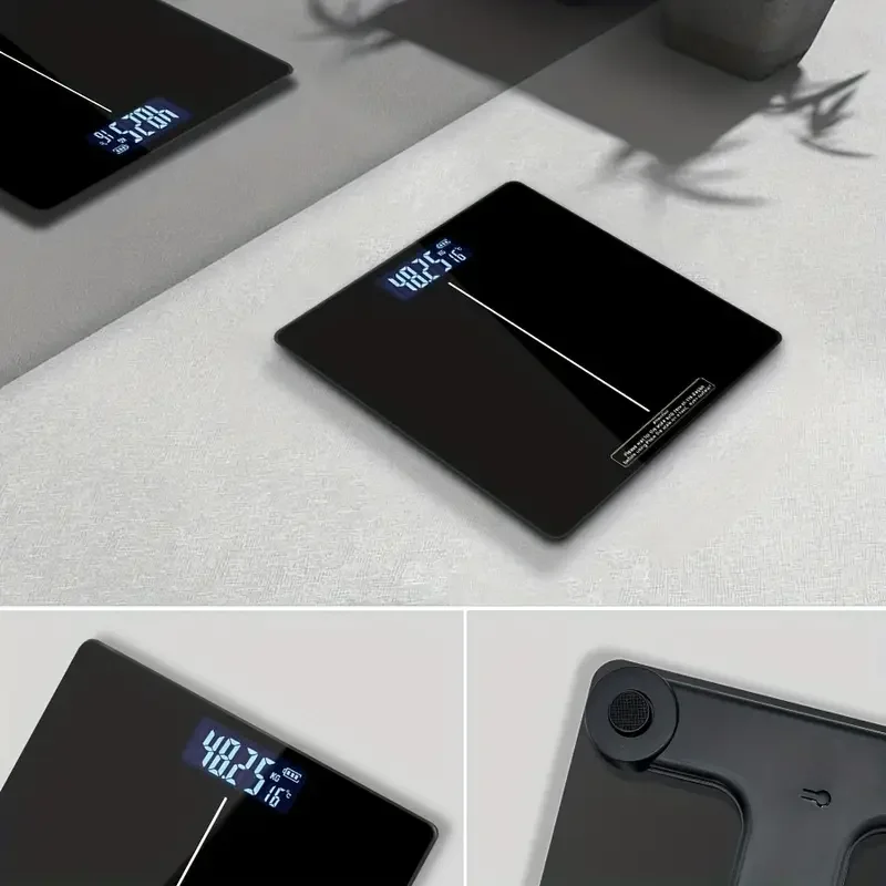 Bilancia digitale ad alta precisione, ampio display LCD, indicatore di batteria scarica, piattaforma facile da pulire, ideale per casa, palestra e ufficio._voghion.com