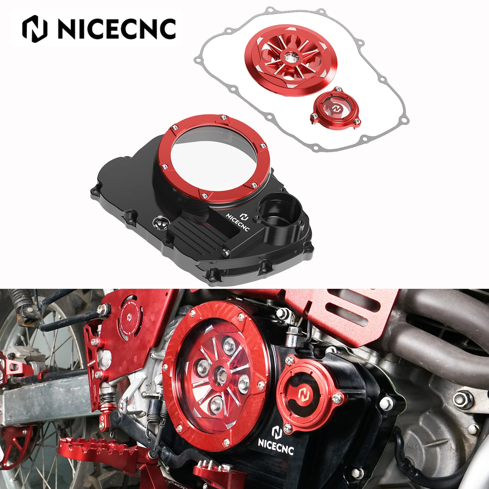 

Motorcycle Right Side Engine Clutch Cover Oil Filter Cap For Honda XR650L XR 650L 650 L 1993-2025 2024 2023 2022 2021 2020 2019