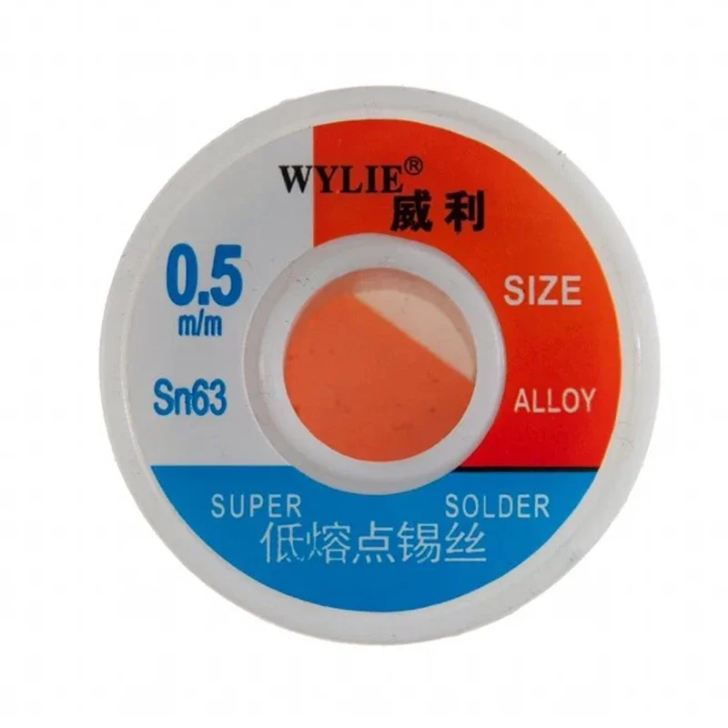 WYLIE 0.3MM 0.4MM 0.5MM 0.6MM 50g Solder Wire Tin Rosin Core Low Melting Point Soldering Wire Roll No-Clean BGA PCB Rework Tools