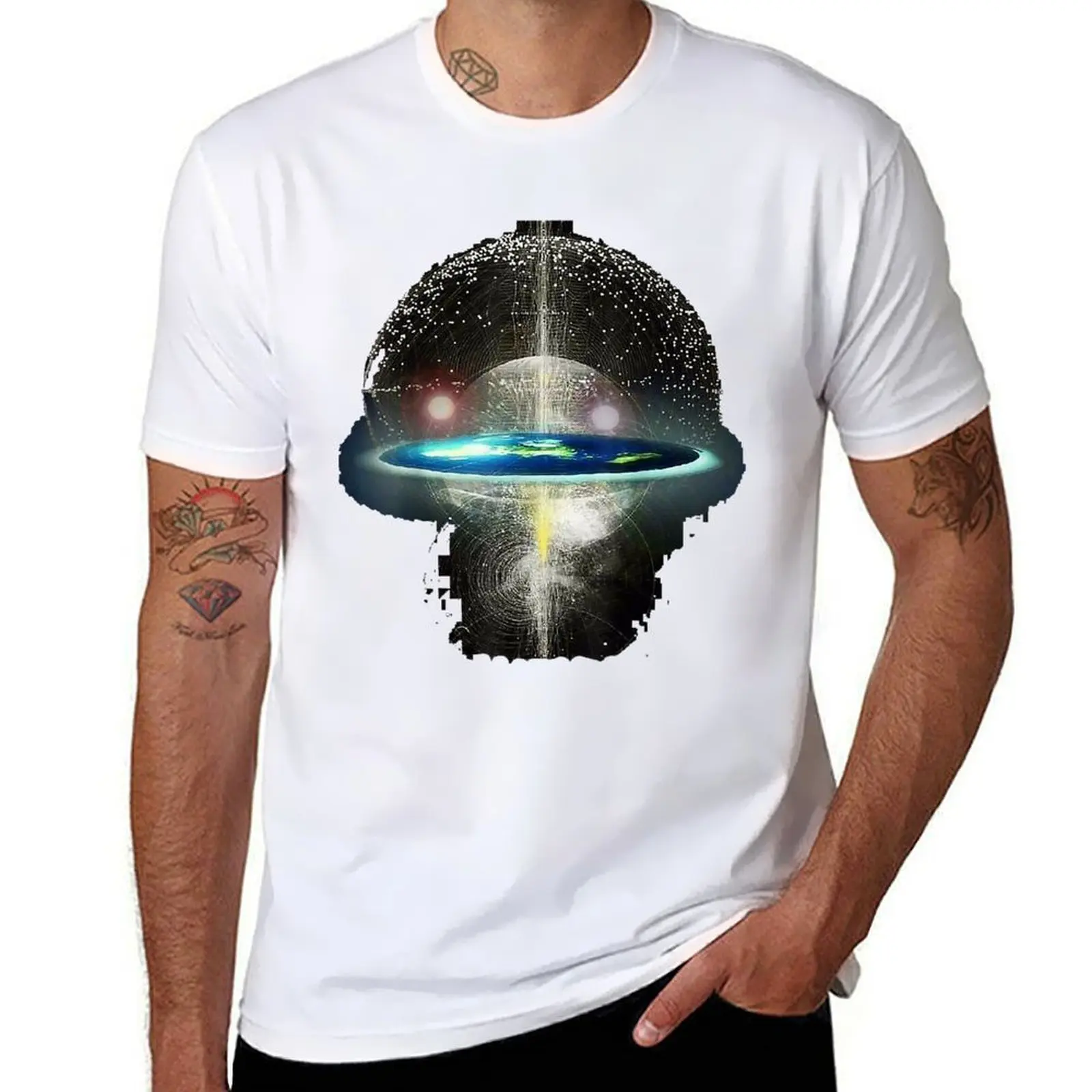 

Flat Earth T-Shirt g man t shirts for men man t shirt designer T-Shirt