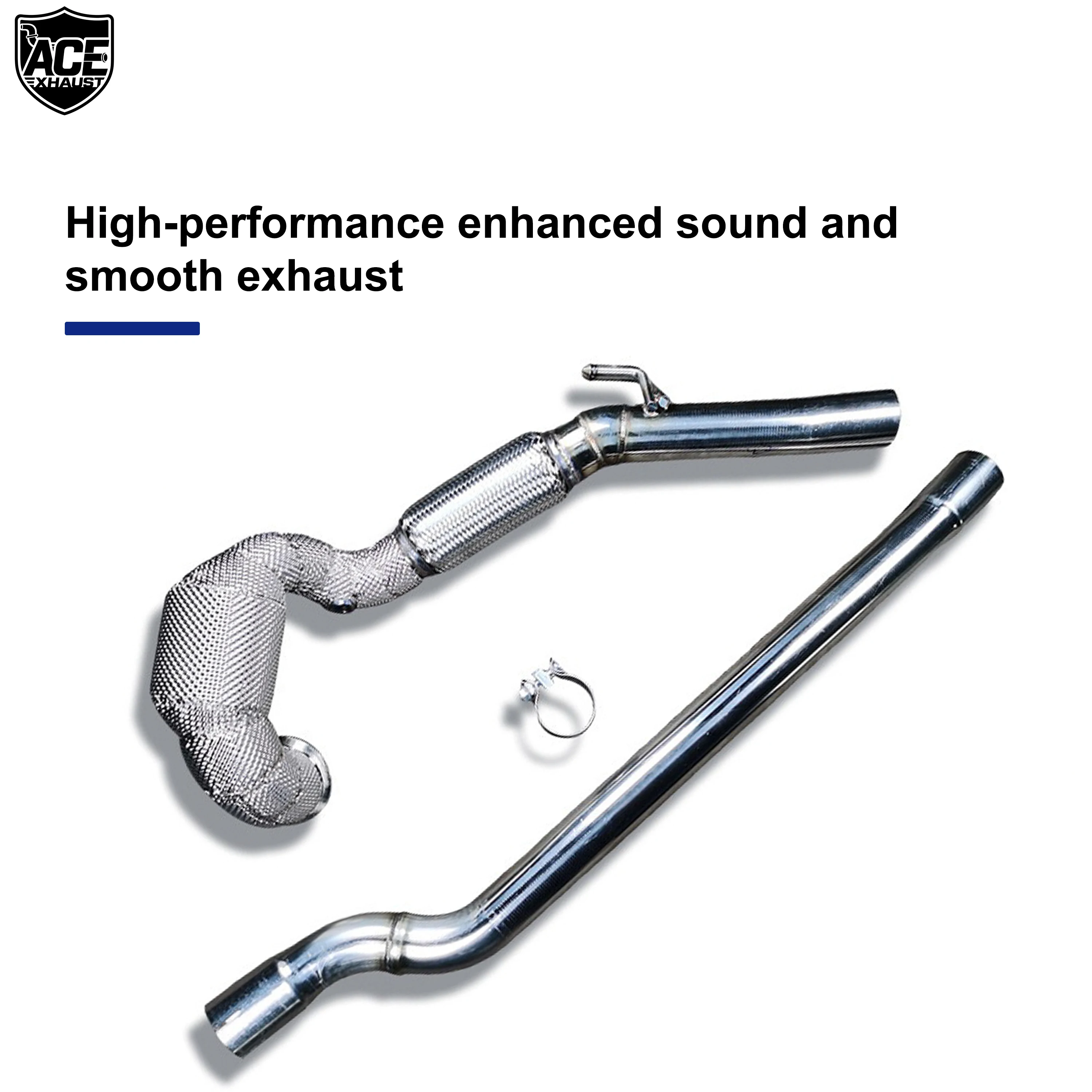 ACE Passend für Audi Q3 2.0T Edelstahl-Downpipe ohne Druckgeräusch Plug & Play Hochwertiges Leistungs-Auspuffrohr – Detail 8