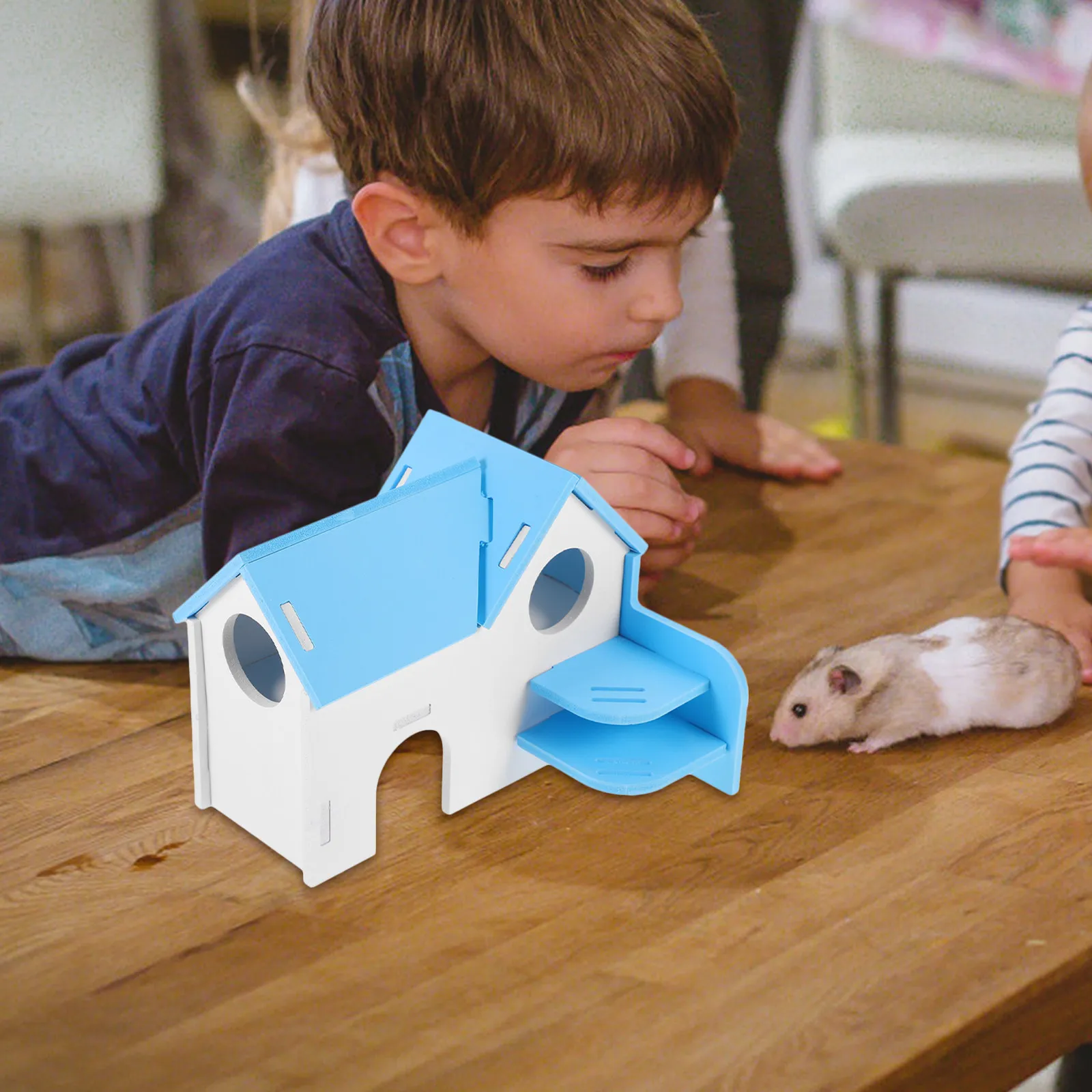 Adorable Colorful Hamster Hideout House PVC Small Pet Retreat with Polished Corners for Anxiety Relief in Any Cage