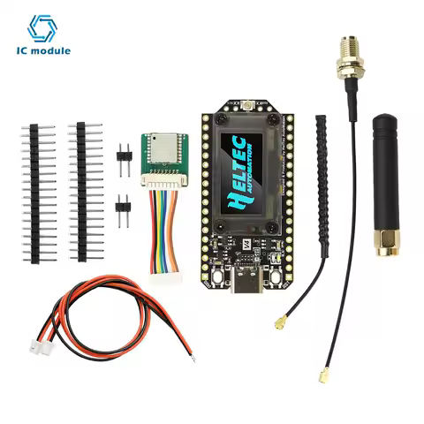 ESP32-S3R2 WiFi LoRa 32 V4 Development Board with 0.96-Inch OLED Screen Low Power IoT Type C Solar Charging GNSS Interface