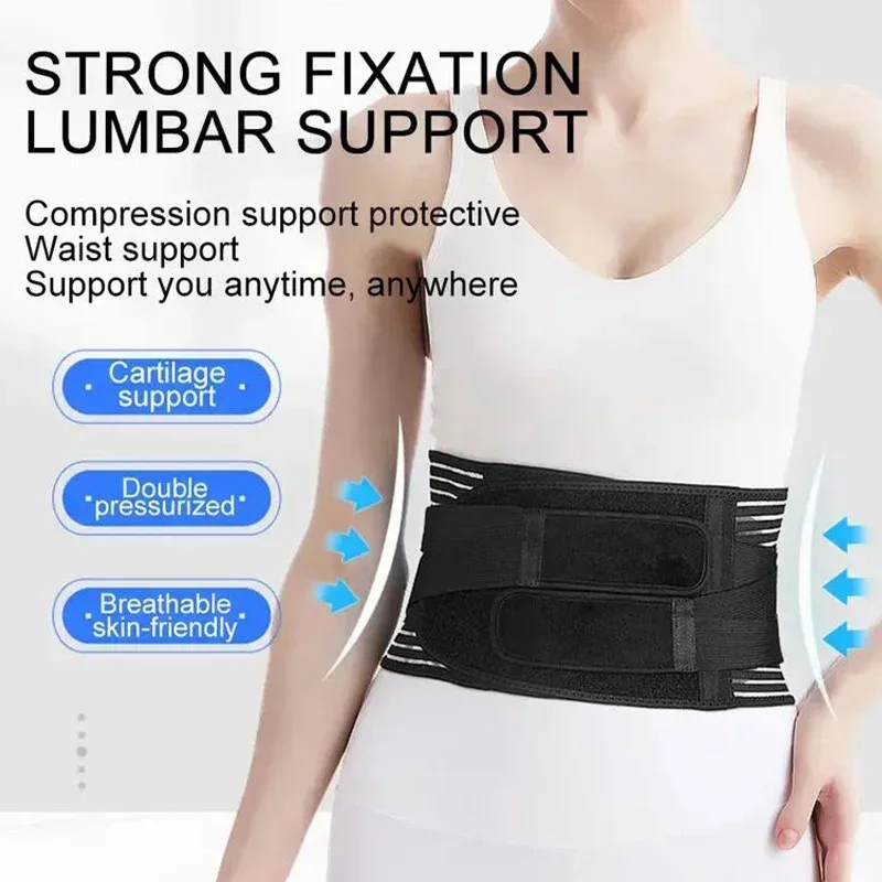 Back Brace Adjustable Waist Belt Support Brace for Lumbar Trainer Sweat Belt for Sports New Assistance Waist Cushion