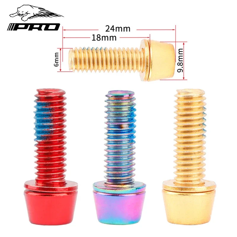 Bicycle Handlebar Screw Stainless Steel Color Screw M5*18MM Bicycle Handlebar Screw M6X18mm Bicycle Brake Screw Crank Screw