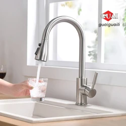 Silver color Surface Faucet,bathroom Sink Taps,Pull Out Kitchen Taps ,Single Hole G1/2 mixer Faucet,Kitchen Basin Faucets