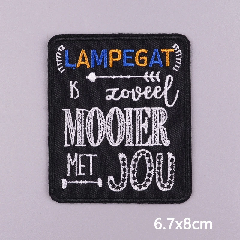 Lampegat Embroidery Patch On Clothes Netherland Carnival Iron On Patches For Clothing Emblem Applique Badge Stick Diy