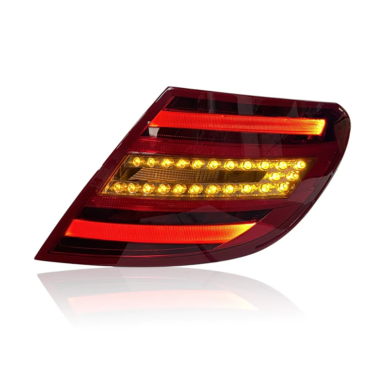 full LED dynamic taillamp taillight for Mercedes benz W204 C Class C180 C200 C260 C63 2009-2013 assembly tail light tail lamp