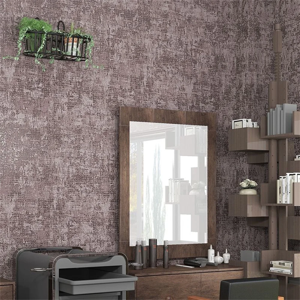 American Retro Plain Wallpaper Diatom Mud Solid Color Non-woven Living Room Bedroom Wallpaper Concrete Industrial Wall Paper