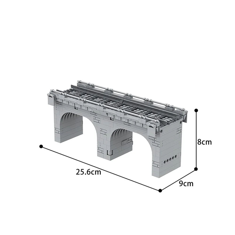 Viaduct Trestle Train Track Arch Bridge Traffic Road Street View Model Blocks DIY Educational Toy Assembling Bricks Child Gift