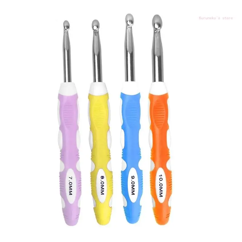 

4Pcs Ergonomic Crochet Hook Knitting Crochet Hook for Knitting Crocheting