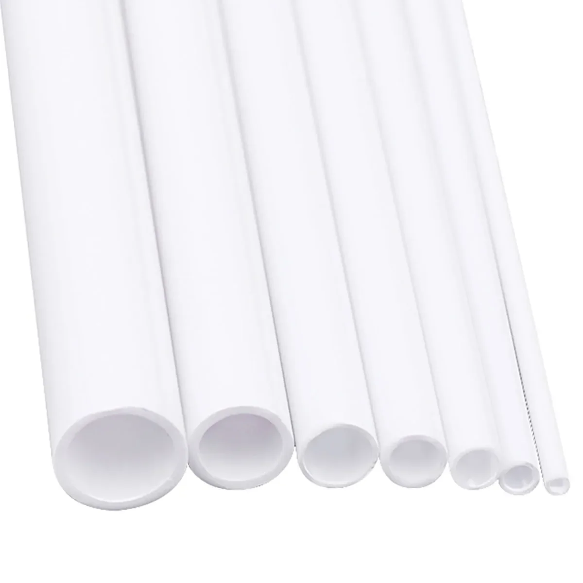 1-20Pcs White ABS Pipe Tube Round Plastic Hollow Pipe Dia 2/3/4/5/6/8mm x Length 250mm DIY Handmade Sand Table Material