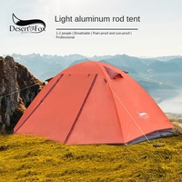 Desert Fox, Outdoor Single Double-layer Camping Tent, Aluminum Pole Professional Rainproof and Windproof Camping Tent