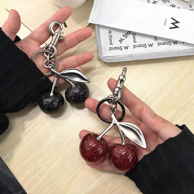 For Coach Handbag Shoulder Bag Luxury Red Cherry Pendant Decoration Women's High-Grade Keychain Bag Charm Accessory