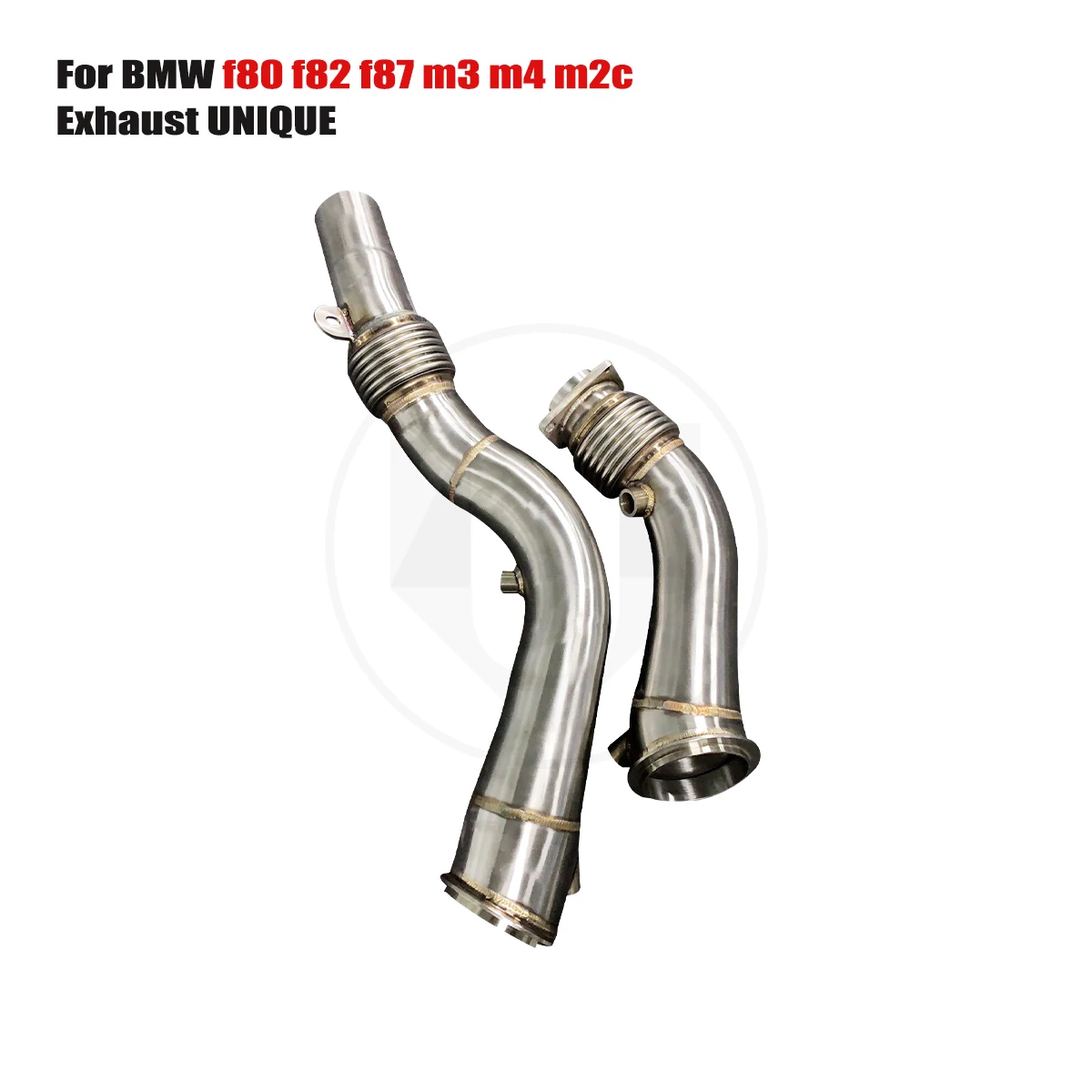 Unik untuk 2014-2020 BMW F80 F82 F87 M3 M4 M2C S55 3.0T dengan downpipe isolator dengan pipa knalpot kucing/tanpa kucing