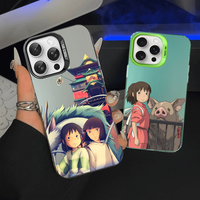 Amine Spirited Away Phone Case For IPhone 16 15 Pro Max Case 14 Plus 13 12 11 Color Silver Case