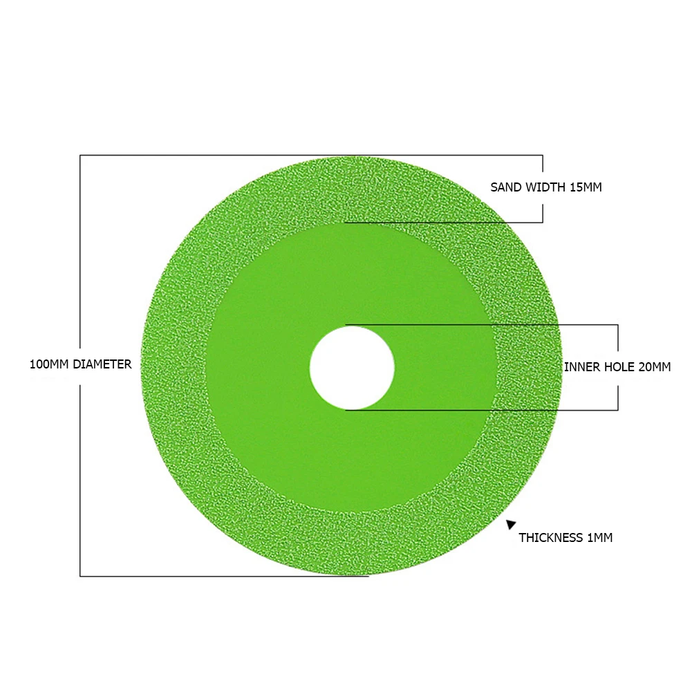 100mm Glass Cutting Disc Diamond Marble Saw Blade Ceramic Tile Jade Special Polishing Cutting Blade Sharp Brazing Grinding Disc