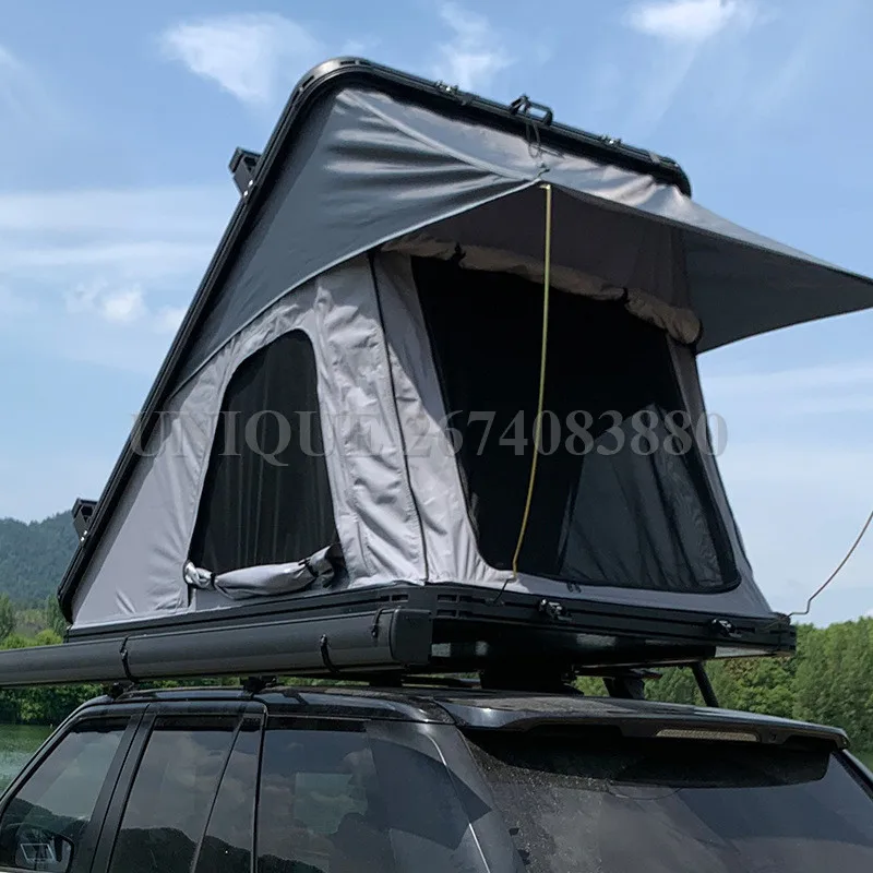 Roof Top Tent for Camping, Automatic Open, Aluminum Hard Shell, 2-3 Person