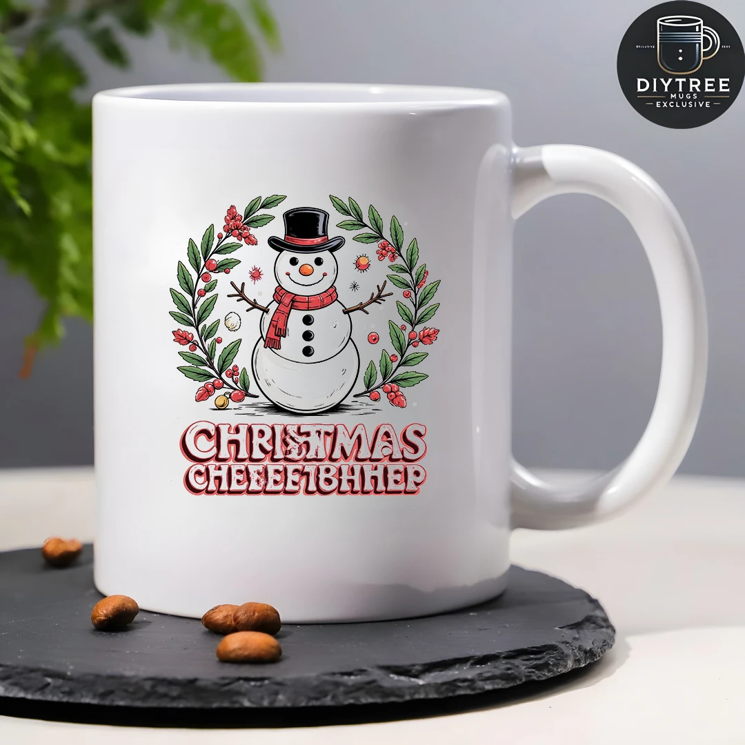 كوب سعة 11 أونصة + رجل ثلج كرتوني لعيد الميلاد + هدية عيد الميلاد - زجاجة مياه للأطفال، كوب قهوة للمكتب العائلي