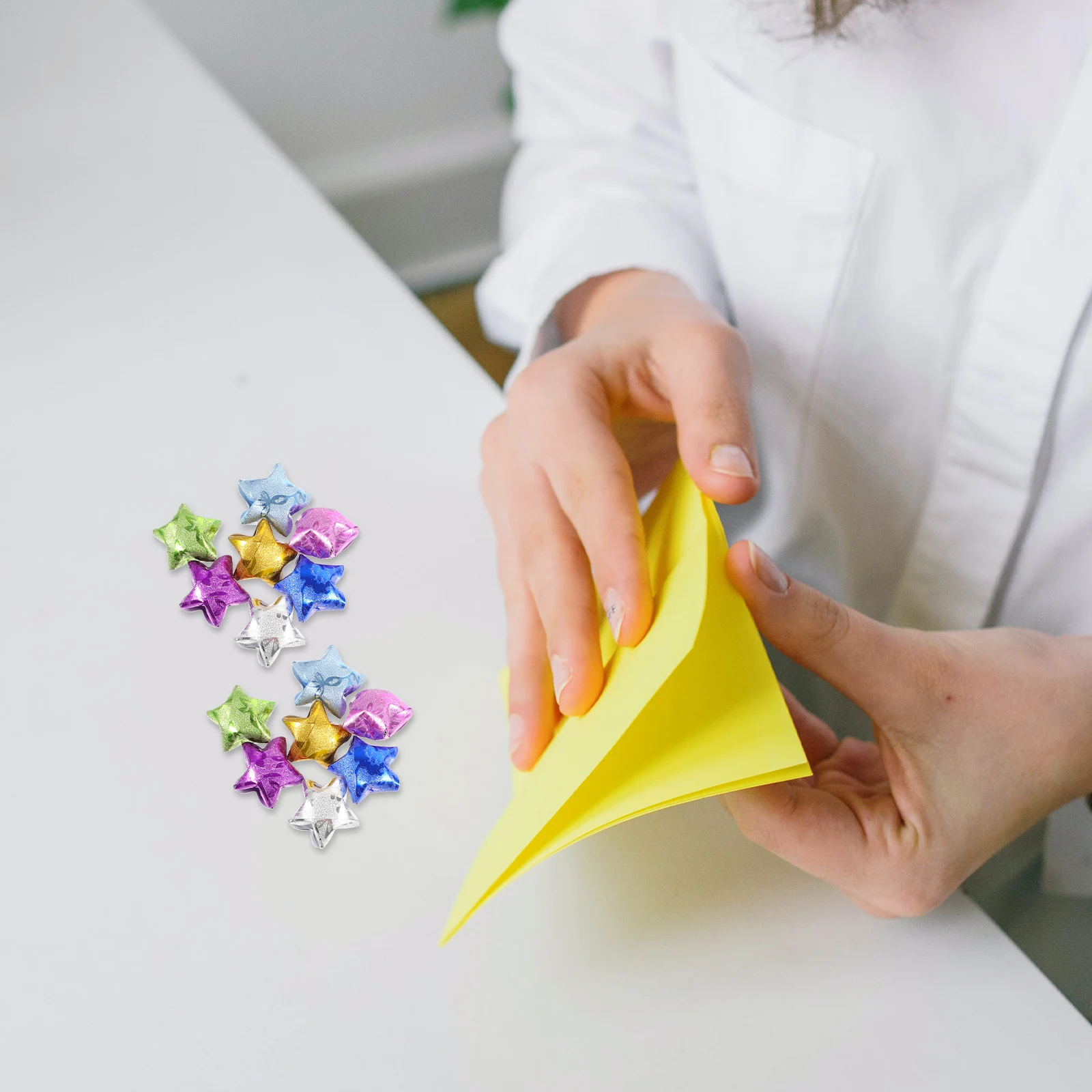

140Pcs Origami Star Strips Multifunctional Decorative Paper for Scrapbooking Decoupage Party Decorations Lucky Star Paper Strips