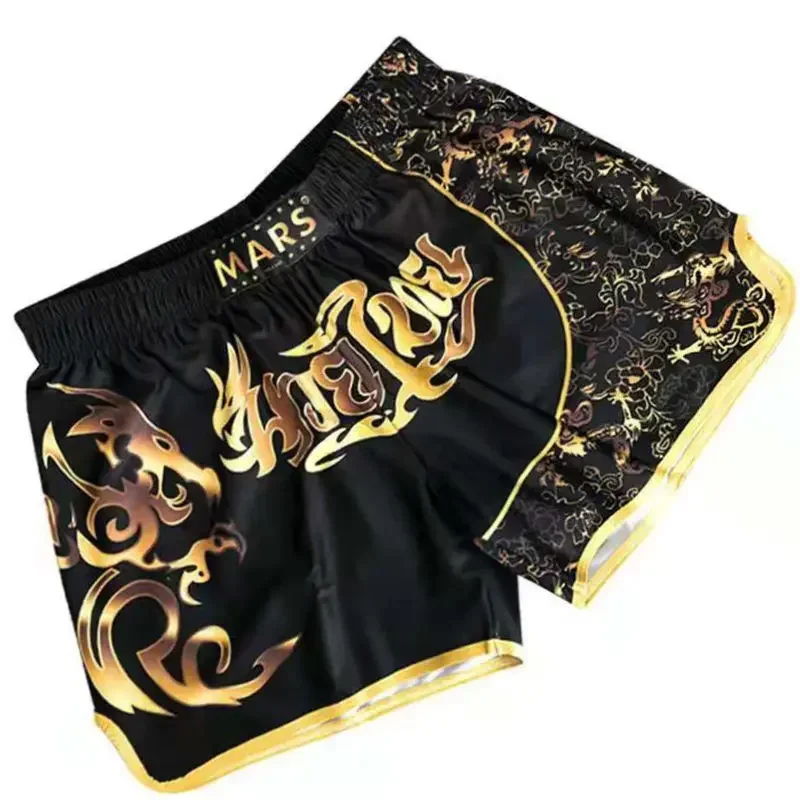 2024 Hot Fighting Gym Muay Thai Shorts Professional Boxing Sanda Suits Training Competition Fighting Fighting Shorts Fitness