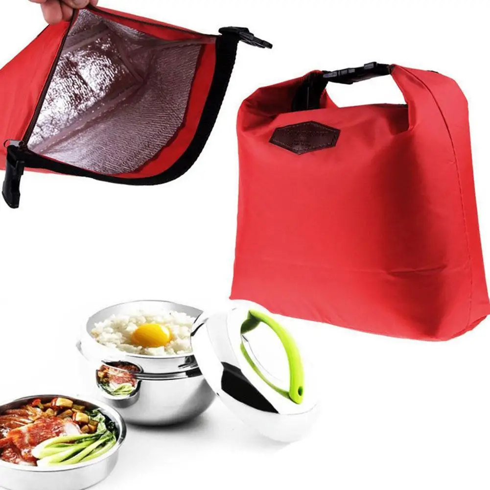 Portable Thermal Insulated Cooler Lunch  Bag Outdoor Lunch Storage Bag Thermal Lunch Organizer Tote Bag For Work School Picnic