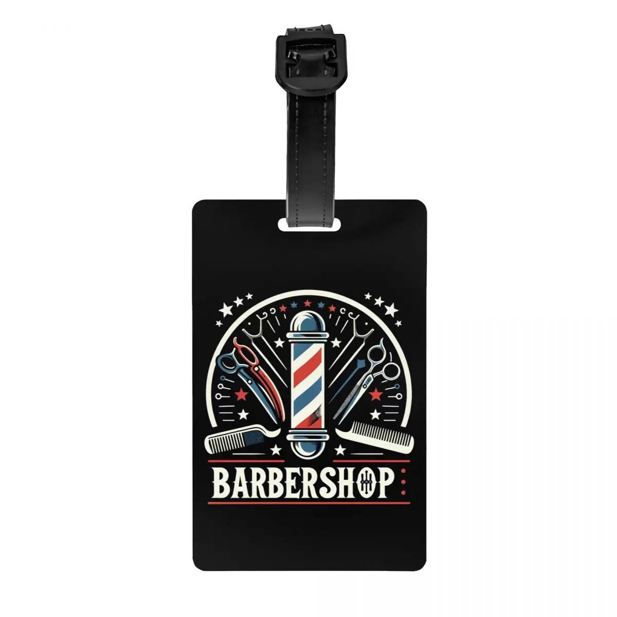 Custom Hairdresser Barber Shop Luggage Tag With Name Card Privacy Cover ID Label for Travel Bag Suitcase