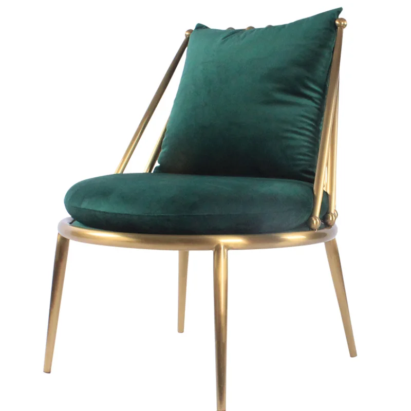 

Single sofa chair, living room, light luxury, modern gold stainless steel balcony, lazy and minimalist, casual