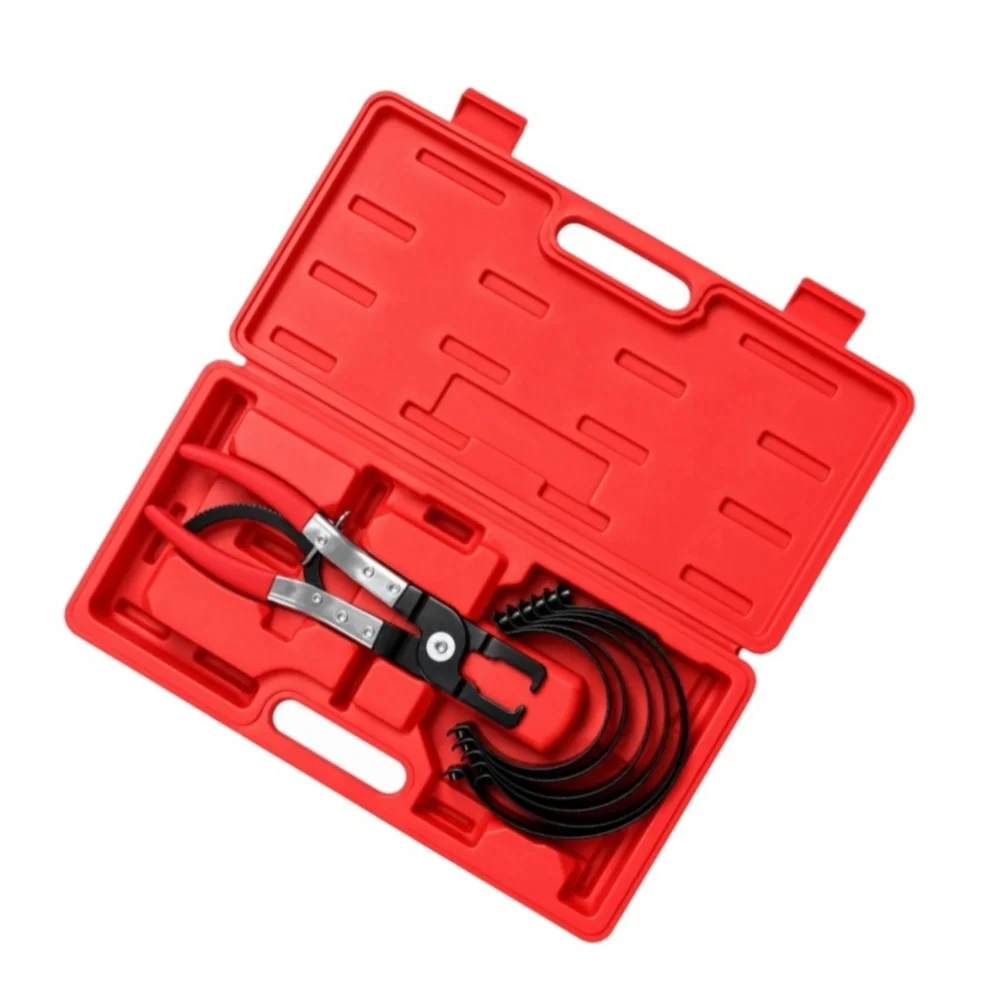 For piston Ring Compression Pliers 6 pcs Kit with 5 in 1 Layout Manganese Steel Material and for non Slip Rubber Handles