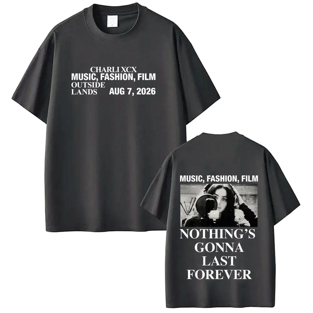 CHARLI XCX  Album Music, Fashion, Film Tour 2026 Print T-shirt Men Women Fashion Tshirt Cotton Loose Hip-hop Oversized T-shirts
