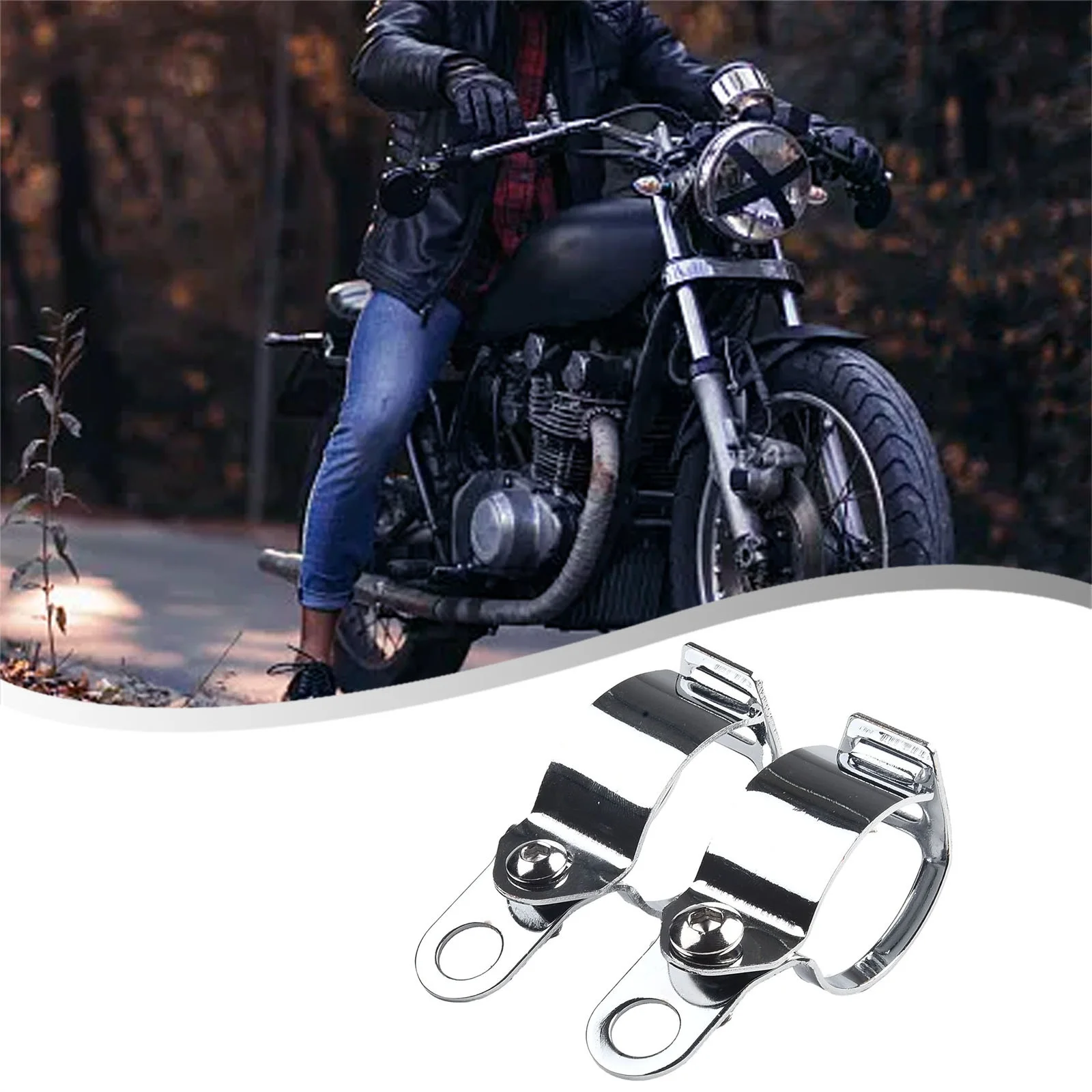 Sturdy Motorcycle Turn Signal Light Mount Bracket for 30mm 43mm Fork Tubes Rust Resistant Enhance Your Motorcycle Style