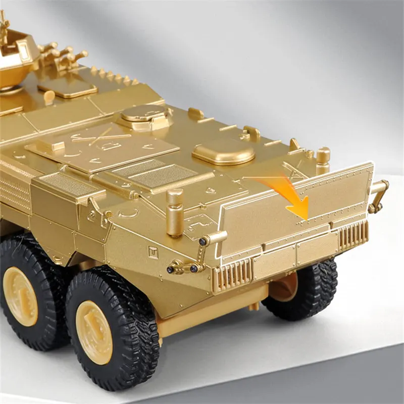 1:24 Alloy Armored Car Truck Model Diecast Toy Police Infantry Fighting Vehicles Explosion Proof Car Model Sound Light Kids Gift