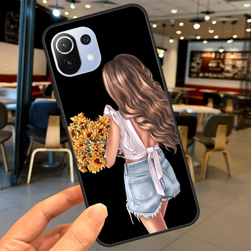 Baby Mother Brown Girl Family For POCO F5 Pro X4 F4 GT C40 M5s F3 X3 X5 Pro Case For Xiaomi 13 12 Lite 12T 11T Pro Cover 