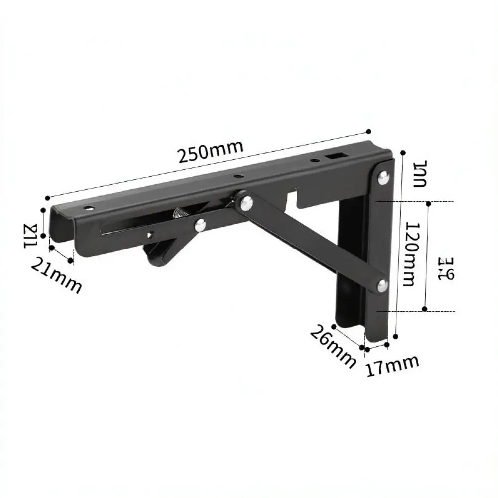 Metal Folding Triangle Bracket Wall Mounted Support For Heavy Duty Floating Shelf Utility Storage Rack Accessory