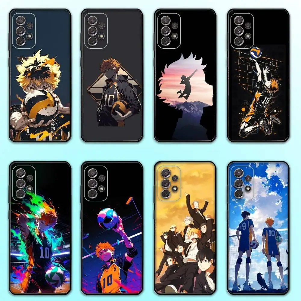 

H-Haikyuu Anime K-Karasuno Phone Case For Samsung S 25,24,23,22,30,21,10,9,Ultra,Plus,Lite,FE,4,5 G Soft Black Case